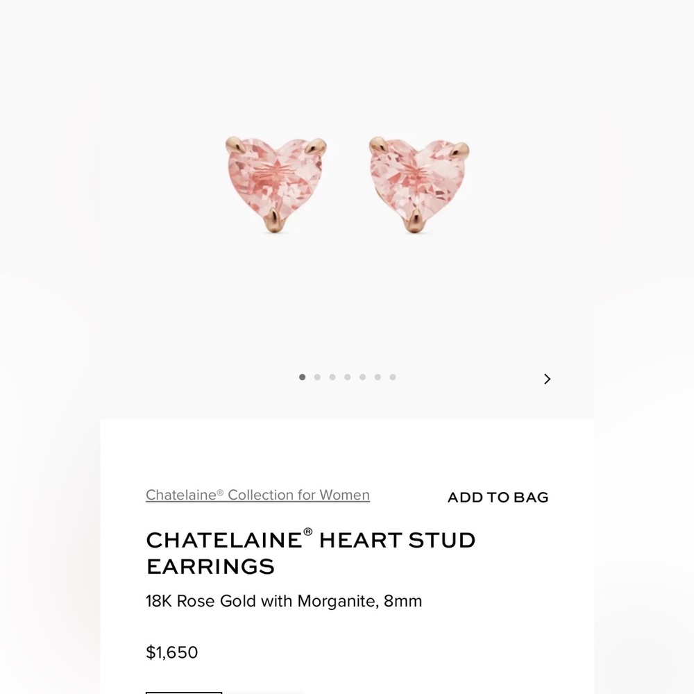 David Yurman CHATELAINE® HEART STUD EARRINGS   in Rose Gold